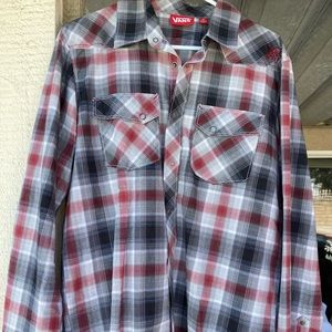 Men’s Vans Plaid Button Up